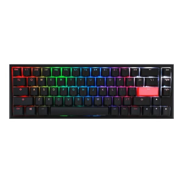 TECLADO GAMER DUCKY ONE 2 MINI PURE WHITE BLANCO RGB CHERRY BLUE RGB DOUBLE SHOT PBT MECANICO