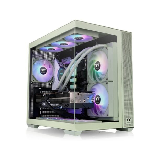 Gabinete TT View 380 Mid-Tower TG x2 Fan ARGB x4 Matcha Green (5318)