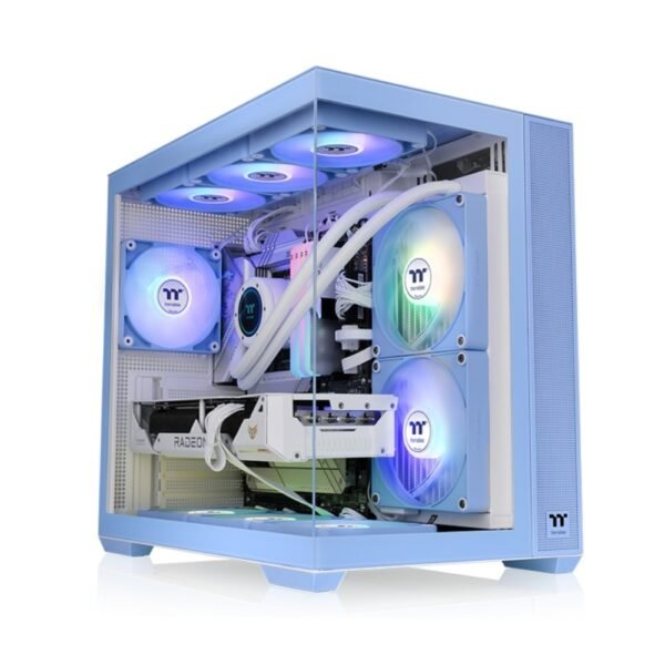 Gabinete TT View 380 Mid-Tower TG x2 Fan ARGB x4 Hydrangea Blue (5325)