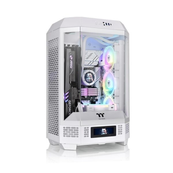 Gabinete TT The Tower 300 Mid-Tower TG x3 Fan x2 Snow White (1068)