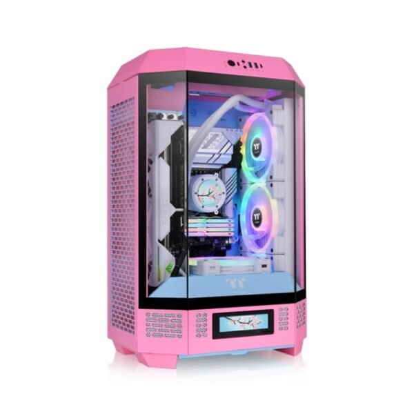 Gabinete TT The Tower 300 Mid-Tower TG x3 Fan x2 Bubble Pink (3222)