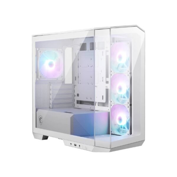 Gabinete MSI MAG PANO M100R PZ Micro ATX TG x2 ARGB Fan x4 White (6488)