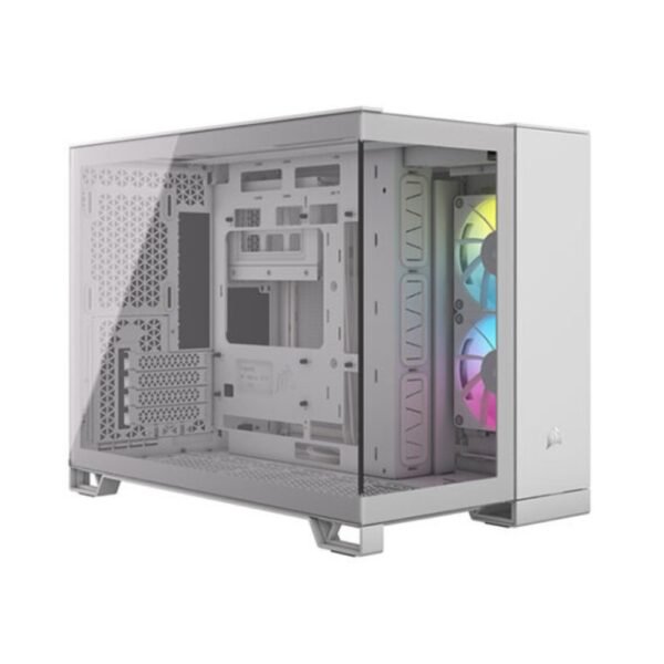 Gabinete Corsair 2500X Mid-Tower TG iCUE Fan RGB x2 Dual Chamber White (4993)