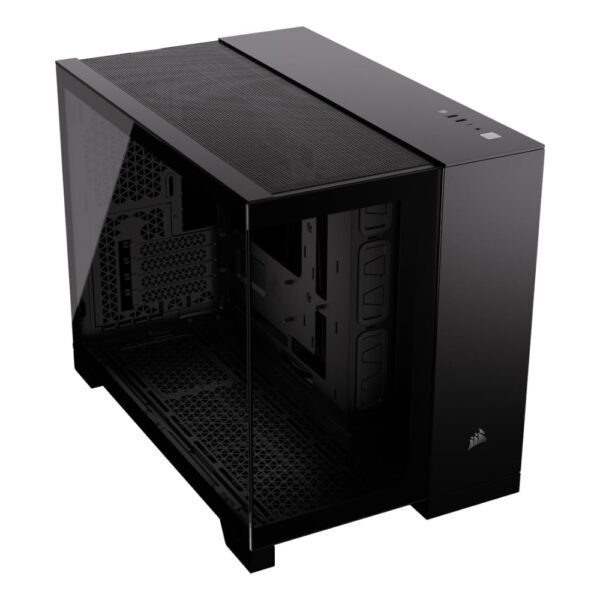 Gabinete Corsair 2500X Mid-Tower TG iCUE Fan RGB x2 Dual Chamber Black (4986)