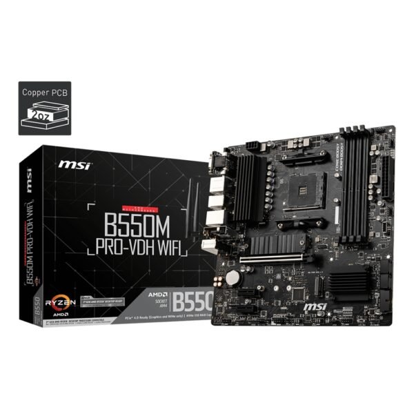 Mother MSI B550M PRO-VDH WIFI DDR4 AM4 (Serie 3000/4000/5000) (3698)