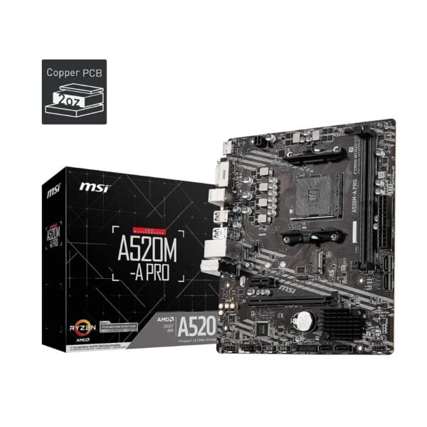 Mother MSI A520M PRO DDR4 AM4 (Series 3000/4000/5000) (5492)