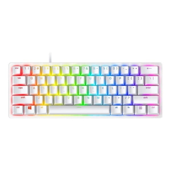 TECLADO GAMER RAZER HUNTSMAN MINI MERCURY SW PURPLE CLICKY