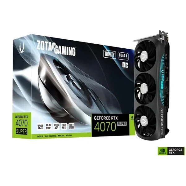 PLACA DE VIDEO ZOTAC RTX 4070 SUPER 12GB TRINITY OC BLACK EDT