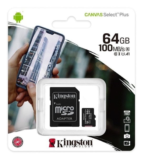 Tarjeta De Memoria Kingston Sdcs2/64gb Canvas Select Plus Con Adaptador Sd 64gb - Imagen 2