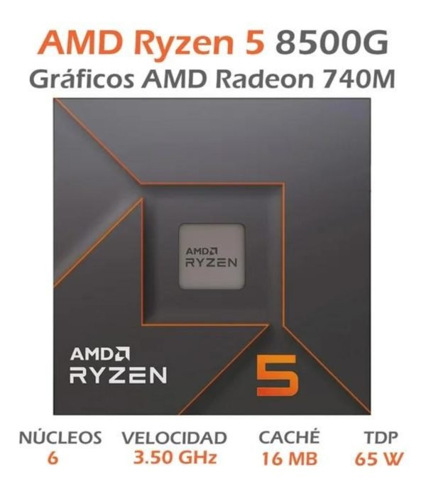Pc Armada Gamer Am5 Ryzen 5 8500g 32gb Radeon 960gb Wifi - Imagen 3