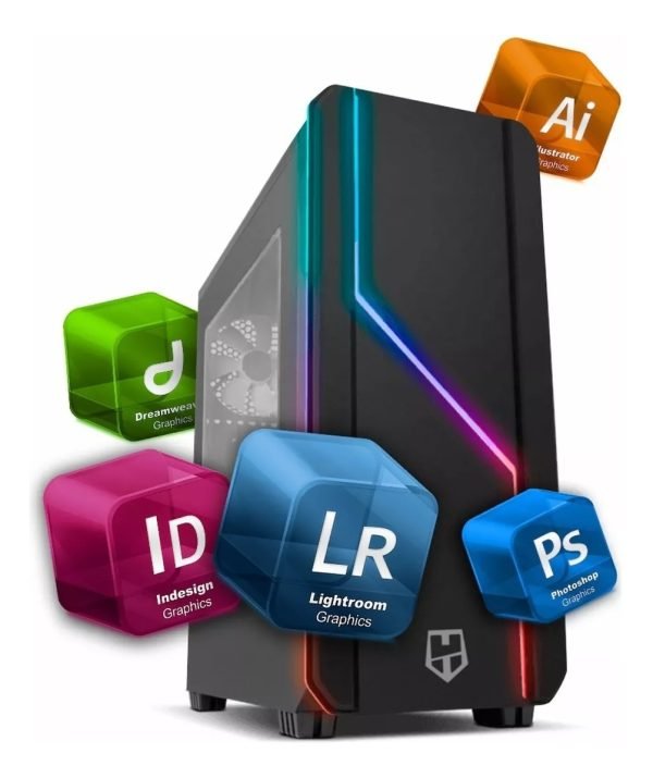 Pc Diseño Grafico Ryzen 5 4600g Ram 16gb Ssd 480gb Adobe!