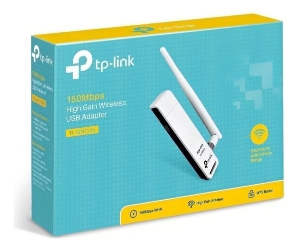 Adaptador Tp Link Wn722n Usb Wifi Inalámbrico Alta Ganancia 150mb - Imagen 2