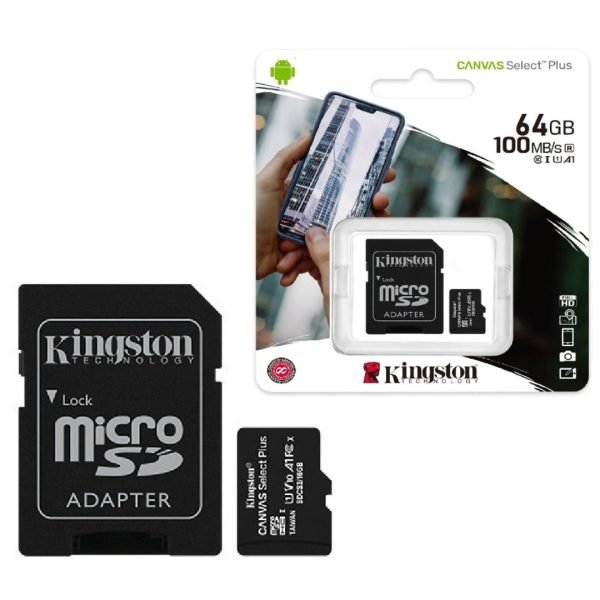 Tarjeta De Memoria Kingston Sdcs2/64gb Canvas Select Plus Con Adaptador Sd 64gb - Imagen 3