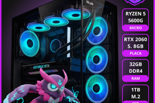 PC MIDTECH LEVEL 3 RYZEN 5 5600G RTX 2060 SUPER RAM 32GB M.2 1TB 80+