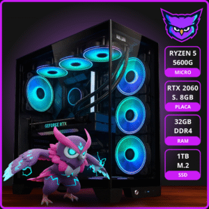 PC MIDTECH LEVEL 3 RYZEN 5 5600G RTX 2060 SUPER RAM 32GB M.2 1TB 80+