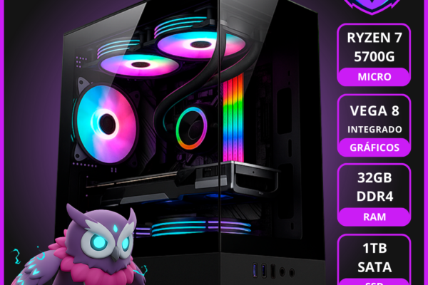 PC ENTRY LEVEL 3 RYZEN 7 5700G RAM 32GB SSD 1TB SATA III