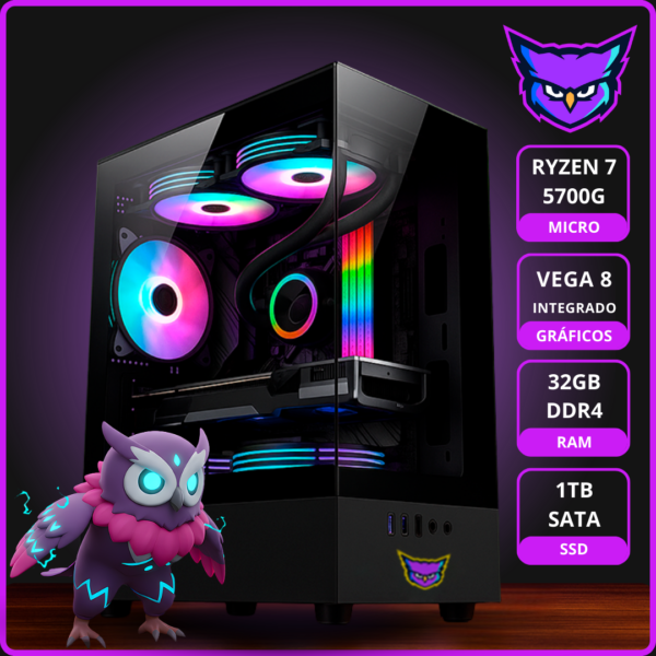 PC ENTRY LEVEL 3 RYZEN 7 5700G RAM 32GB SSD 1TB SATA III