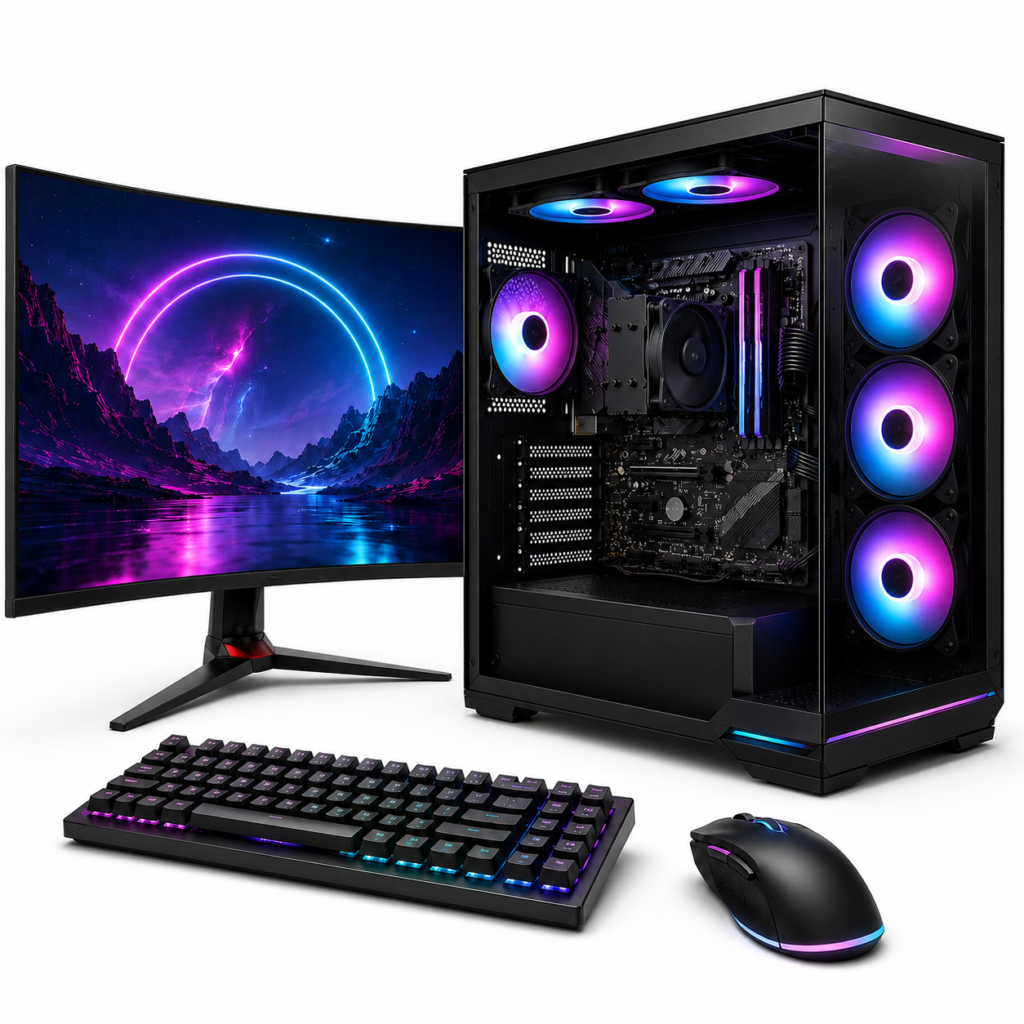 PC Gamer ASUS Ryzen 7 5700G 32GB SSD 1TB Monitor Curvo 27 WiFi