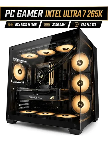 Pc Gamer Intel Ultra 7 265k Rtx 5070 Ti 16g Ram 32gb M.2 1tb Nvidia 16gb I.a Ready