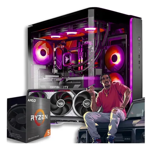 Pc Gamer Amd Ryzen 5 5500 Placa Rtx 3050 Ram 32gb 500gb Ssd Nvidia 6gb Gddr6x