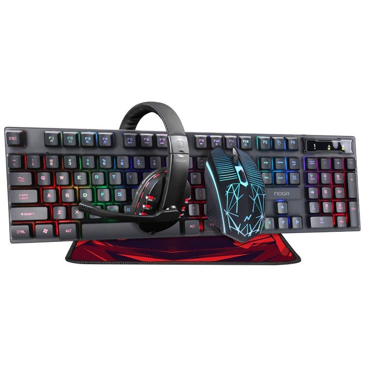Combo Gamer 4 en 1: Teclado, Mouse, Auriculares y Pad